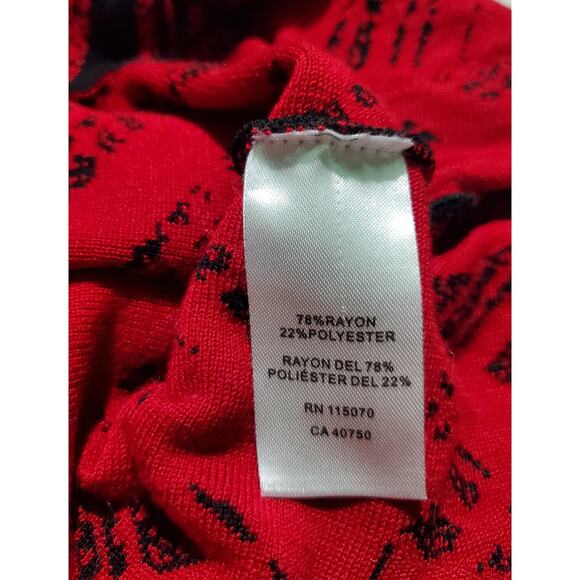 Nina Leonard Womens Red Sweater Dress SIze Small Mermaid Office Bodycon Cocktail - Picture 8 of 8